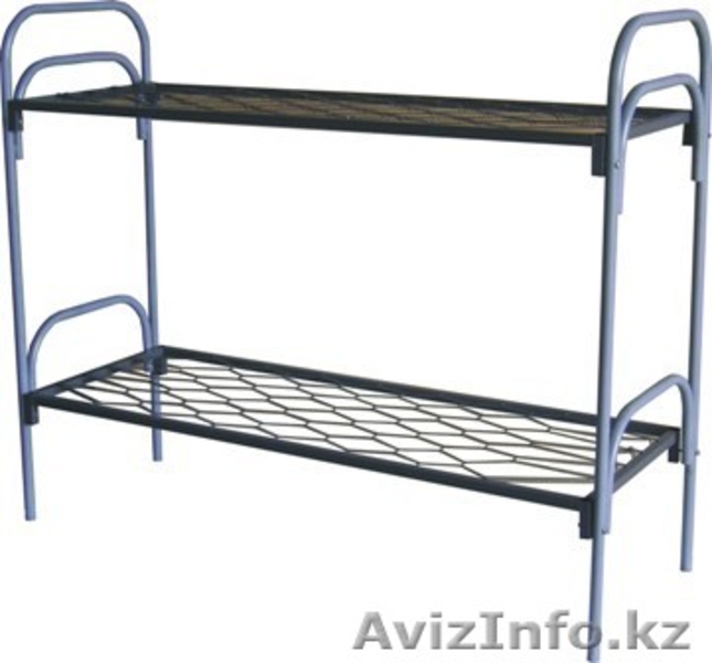 Кровати металлические двухъярусные, одноярусные, кровати для рабочих, оптом - Изображение #1, Объявление #1416505